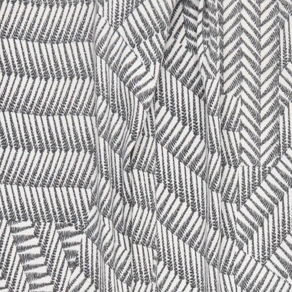 Zack Womens Grey Geometric Trousers Size 8 L28 in