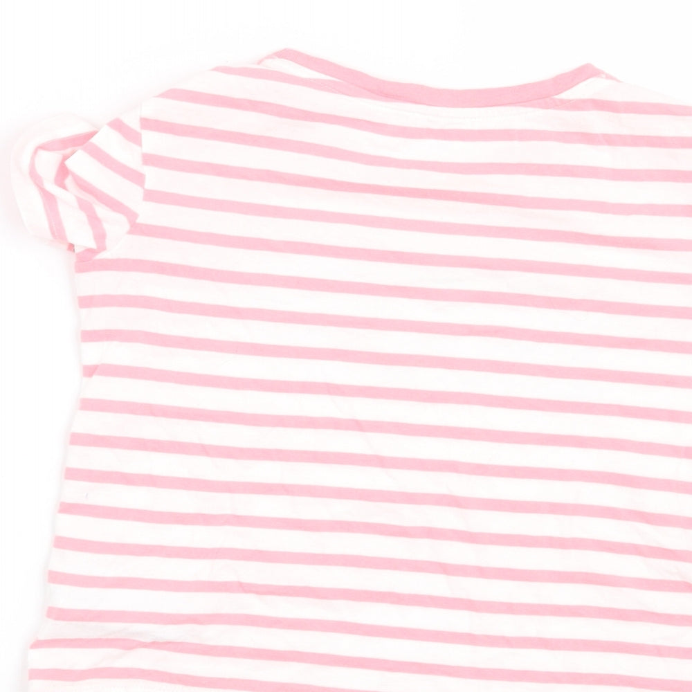 Gap Girls Pink Striped Basic T-Shirt Size S