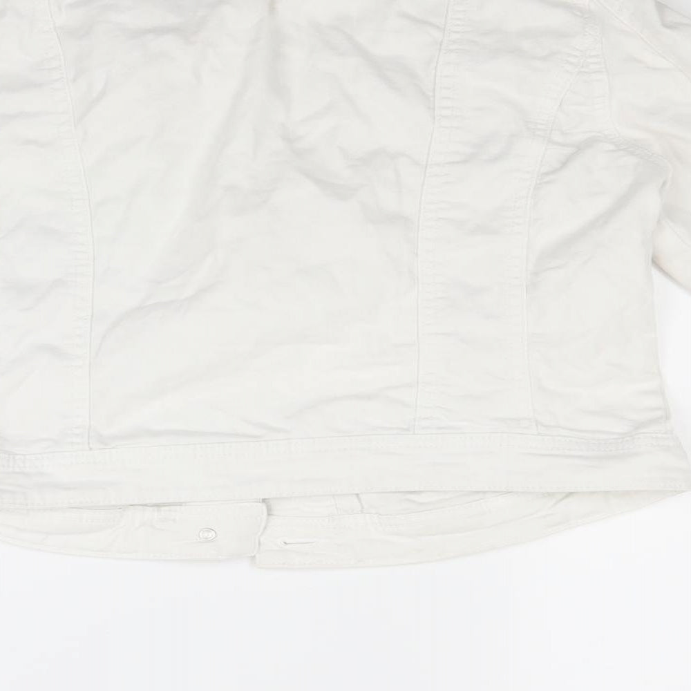 red hering Womens White Jacket Coat Size 10