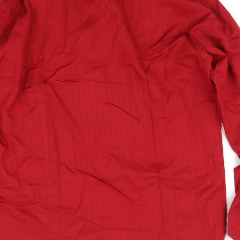 Iceman Mens Red Button-Up Size L