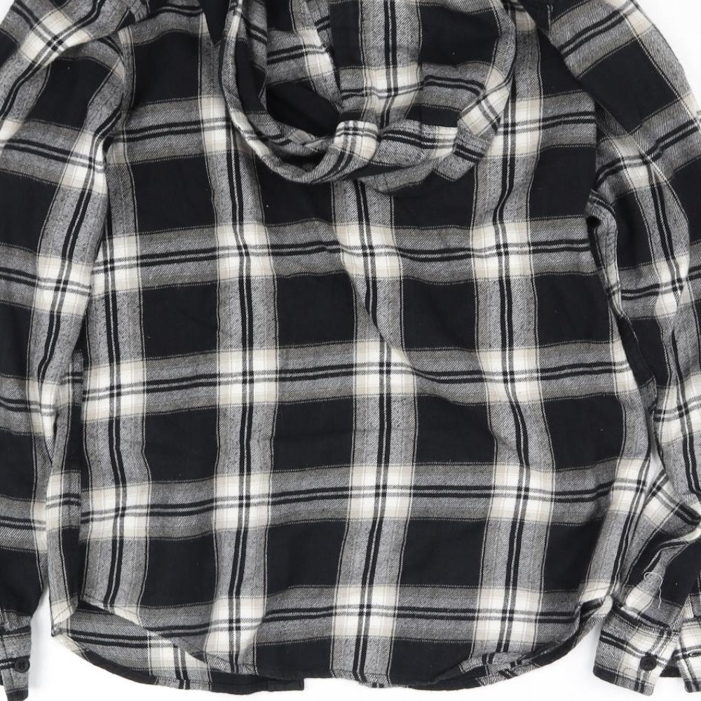 pre worn Womens Grey Check Basic Blouse Size S