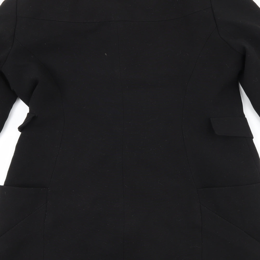 NEXT Womens Black Overcoat Coat Size 12