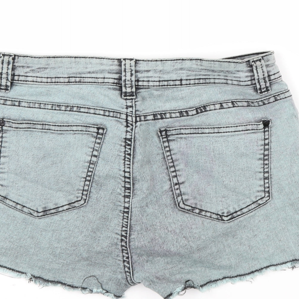 denim co Womens Grey Denim Hot Pants Shorts Size 10