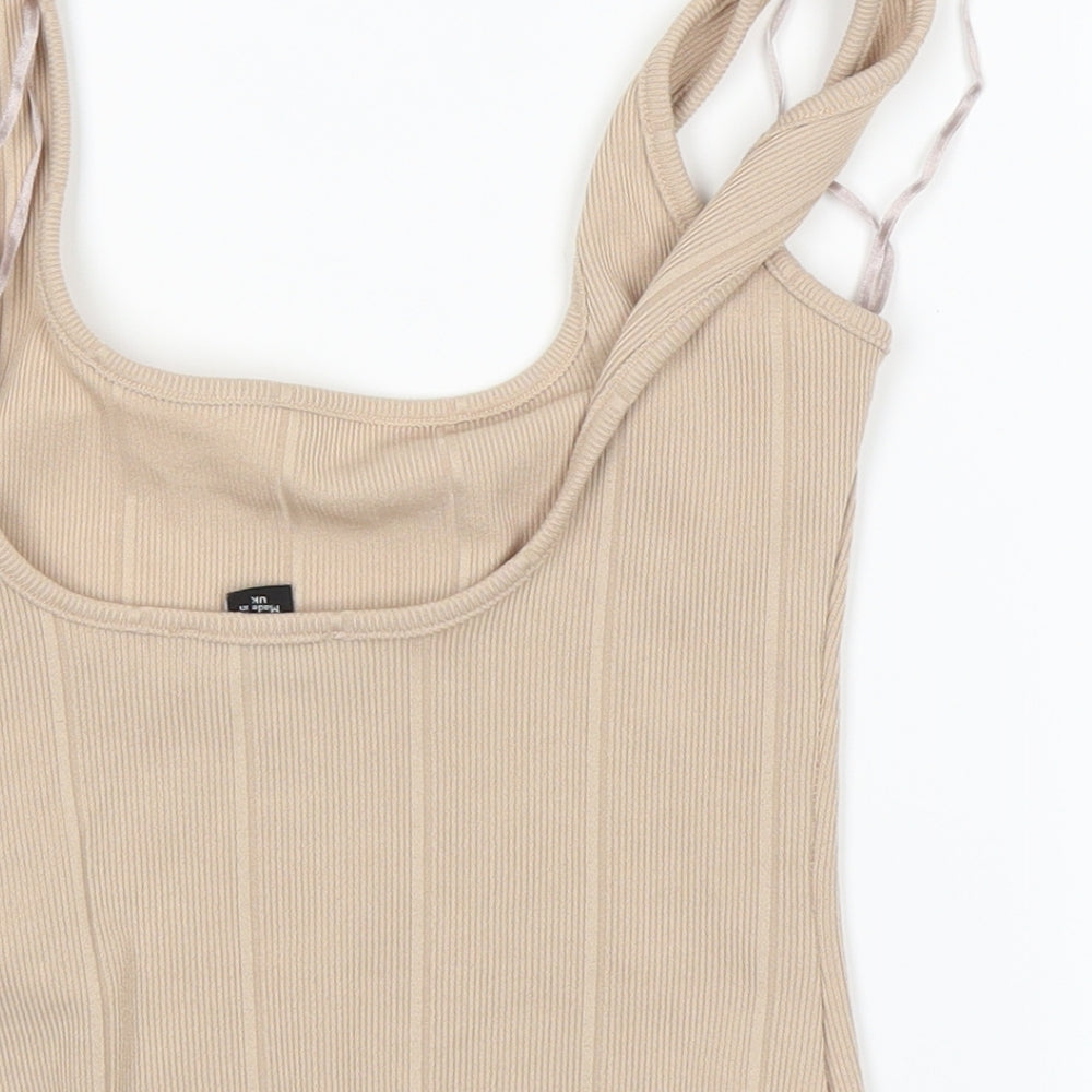 New Look Womens Brown Basic T-Shirt Size 10