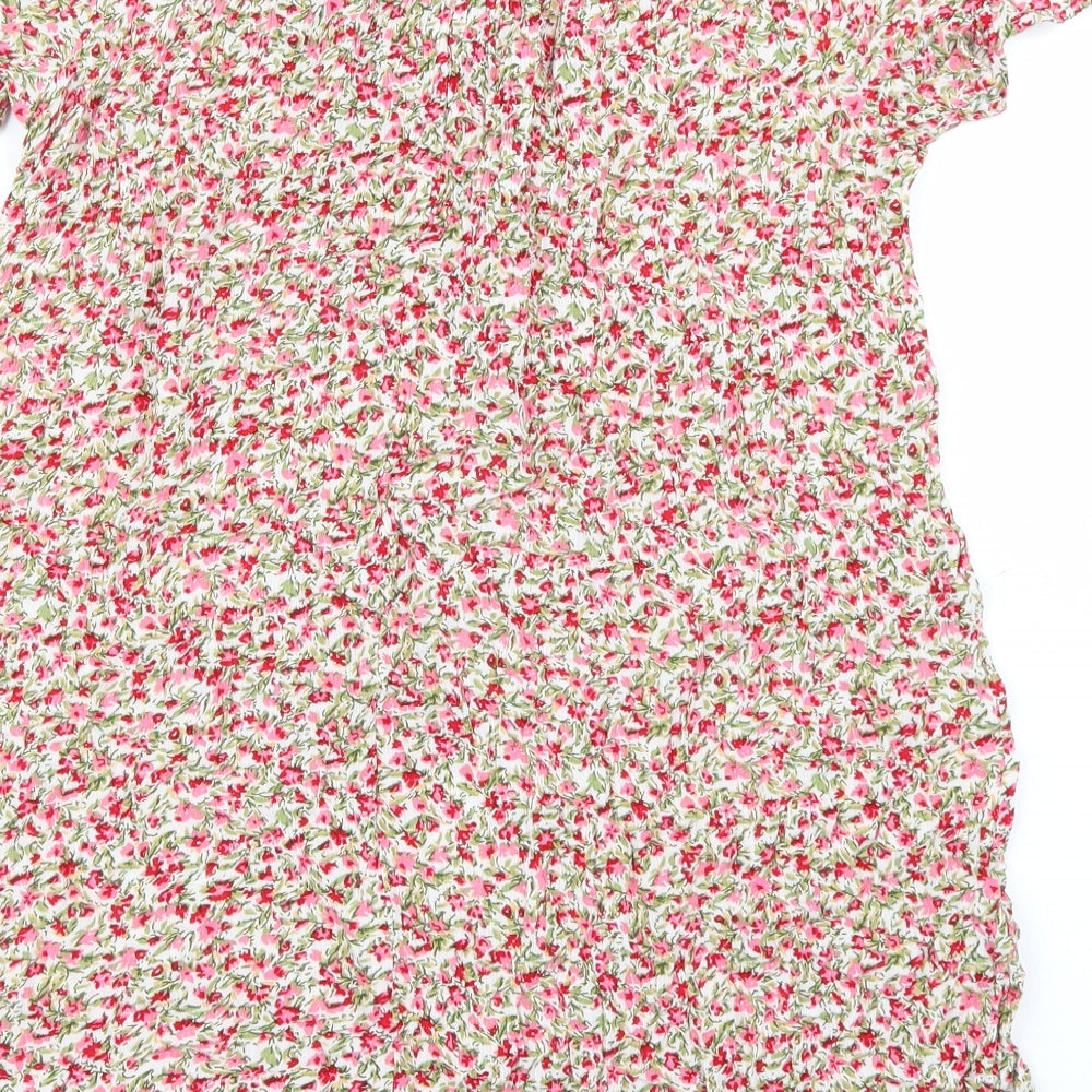 Primark Womens Pink Floral Basic Blouse Size 10