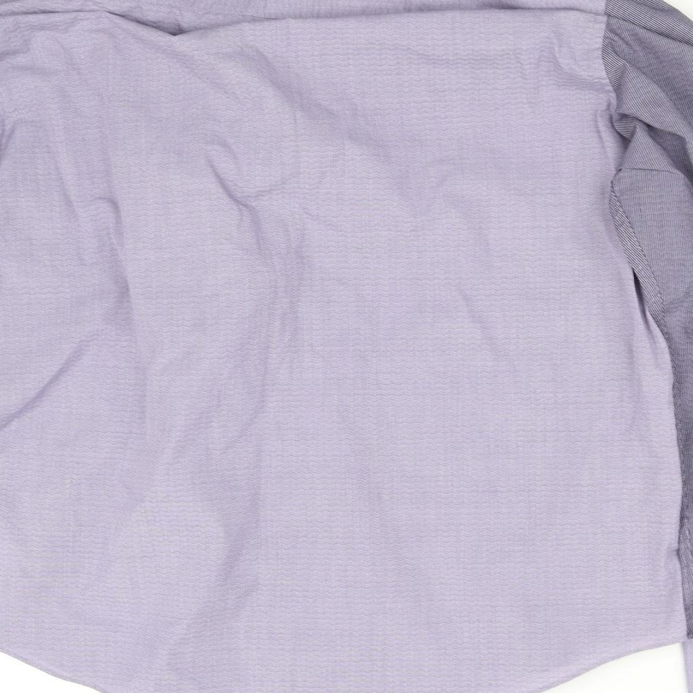 pre worn Womens Purple Basic Button-Up Size L