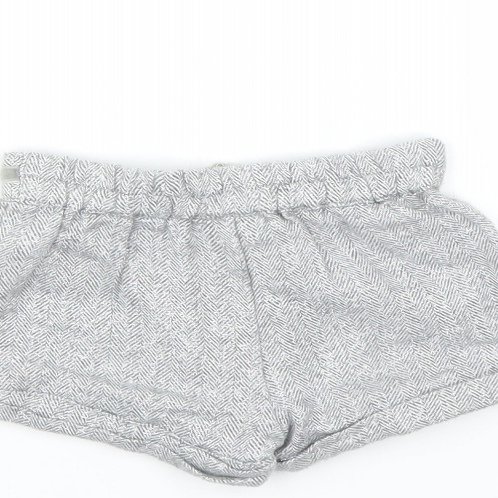F&F Girls Grey Trousers Size 0-3 Months - GLITTERY