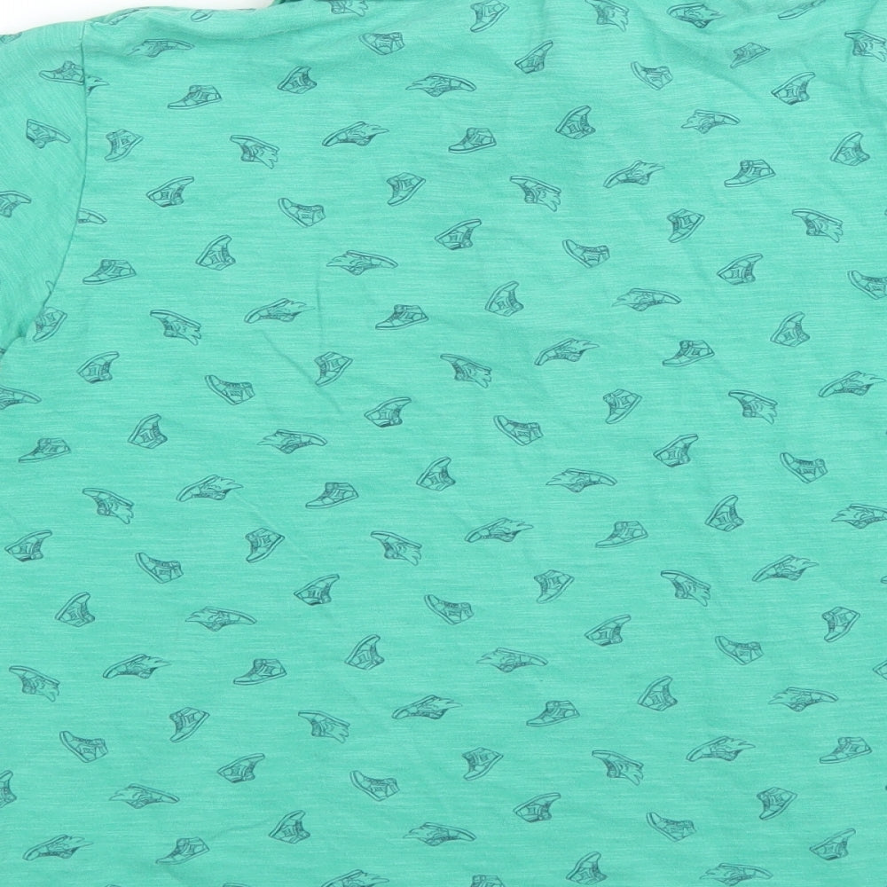 George Boys Green Basic Polo Size 9-10 Years - trainer print
