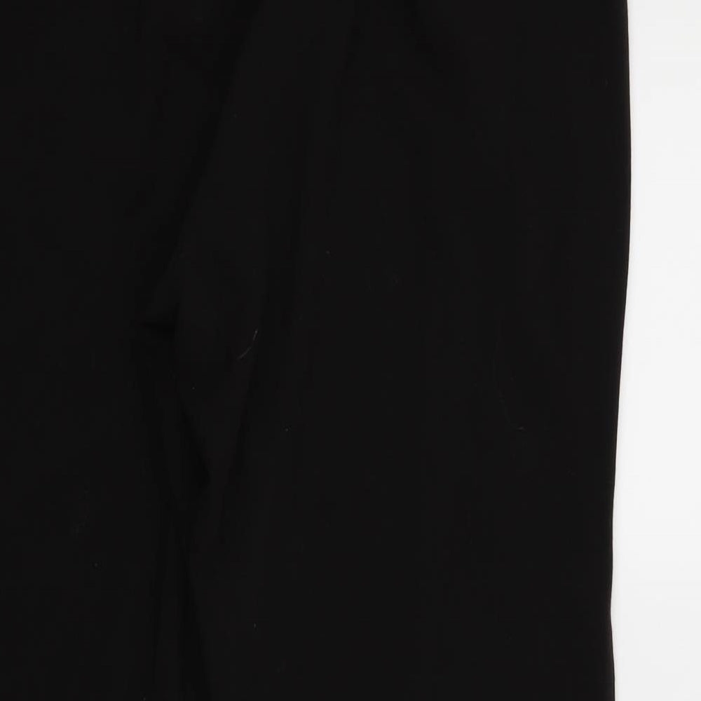 Preworn Womens Black Trousers Size 16 L26 in