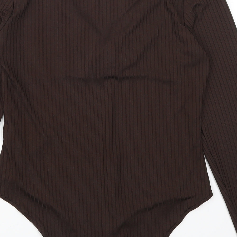 H&M Womens Brown Bodysuit One-Piece Size M