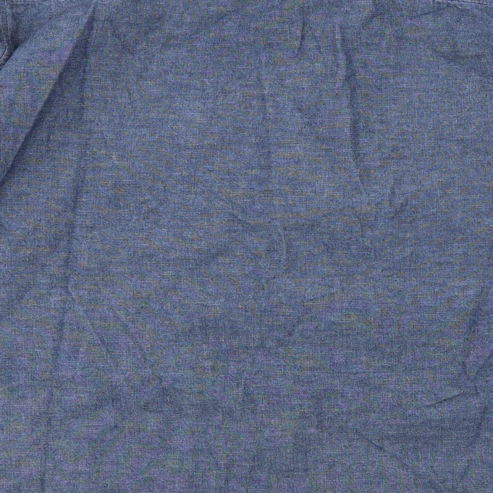 Richard chang Mens Blue Denim Button-Up Size M