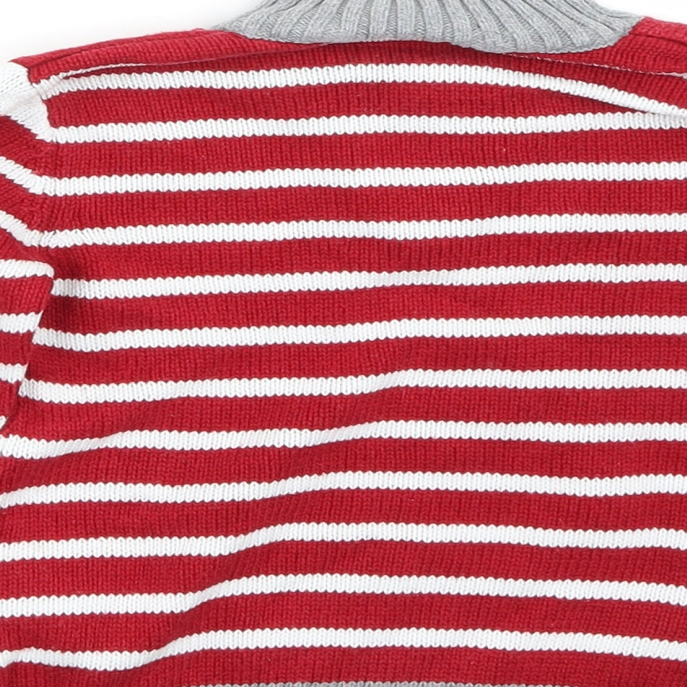 Liegeland Boys Red Striped Pullover Jumper Size 2-3 Years