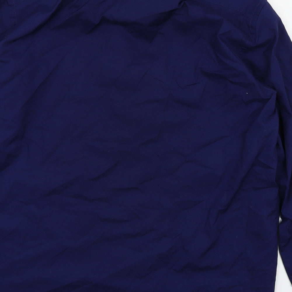 Taylor & Wright Mens Blue Button-Up Size 16