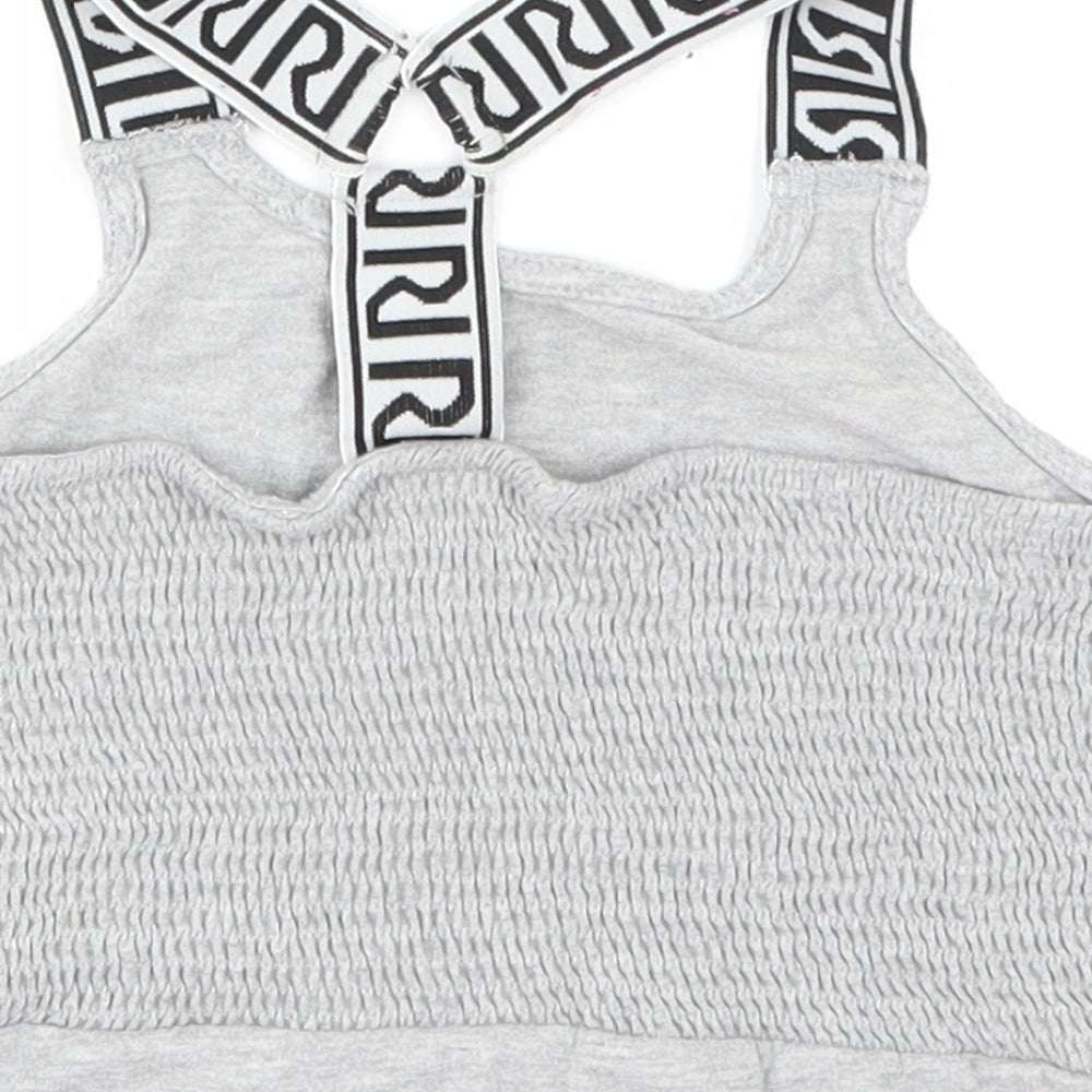 Riverisland Girls Grey Basic Tank Size 9-10 Years