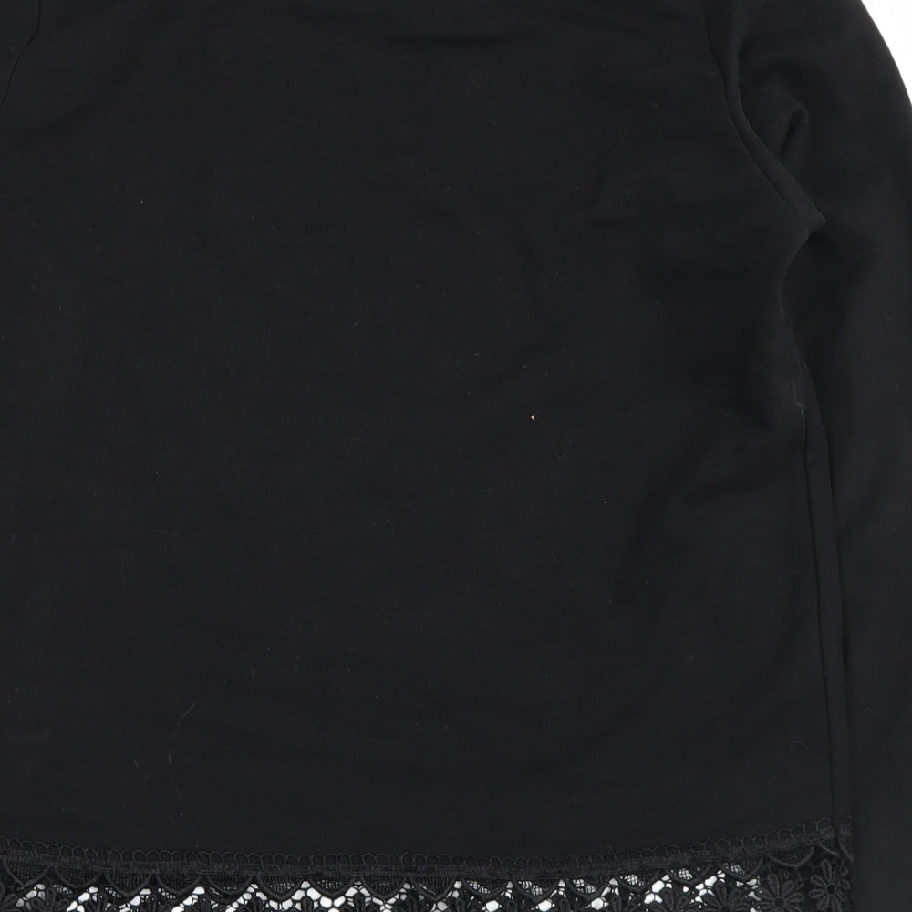 ATMOSPHER Womens Black Basic Blouse Size 8