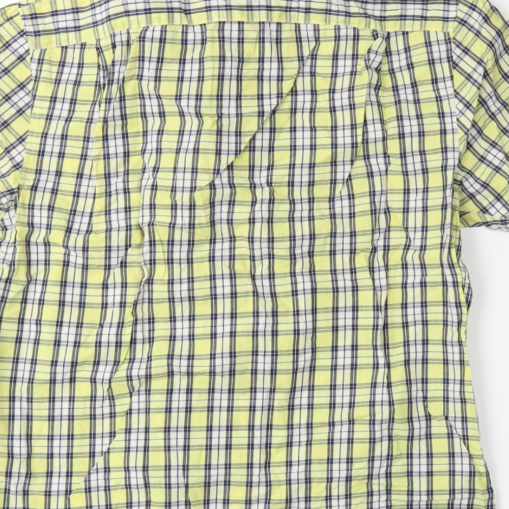 Blue Harbour Mens Yellow Plaid Button-Up Size S