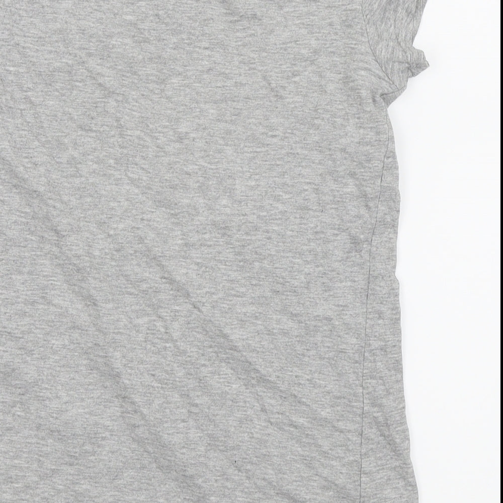 I love girls wear Girls Grey Houndstooth Basic T-Shirt Size 13 Years