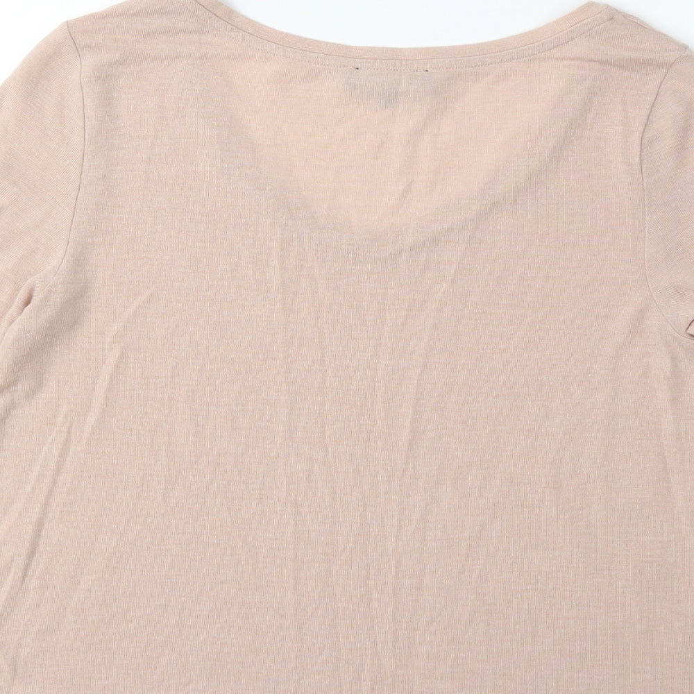 New Look Womens Beige Basic T-Shirt Size 10