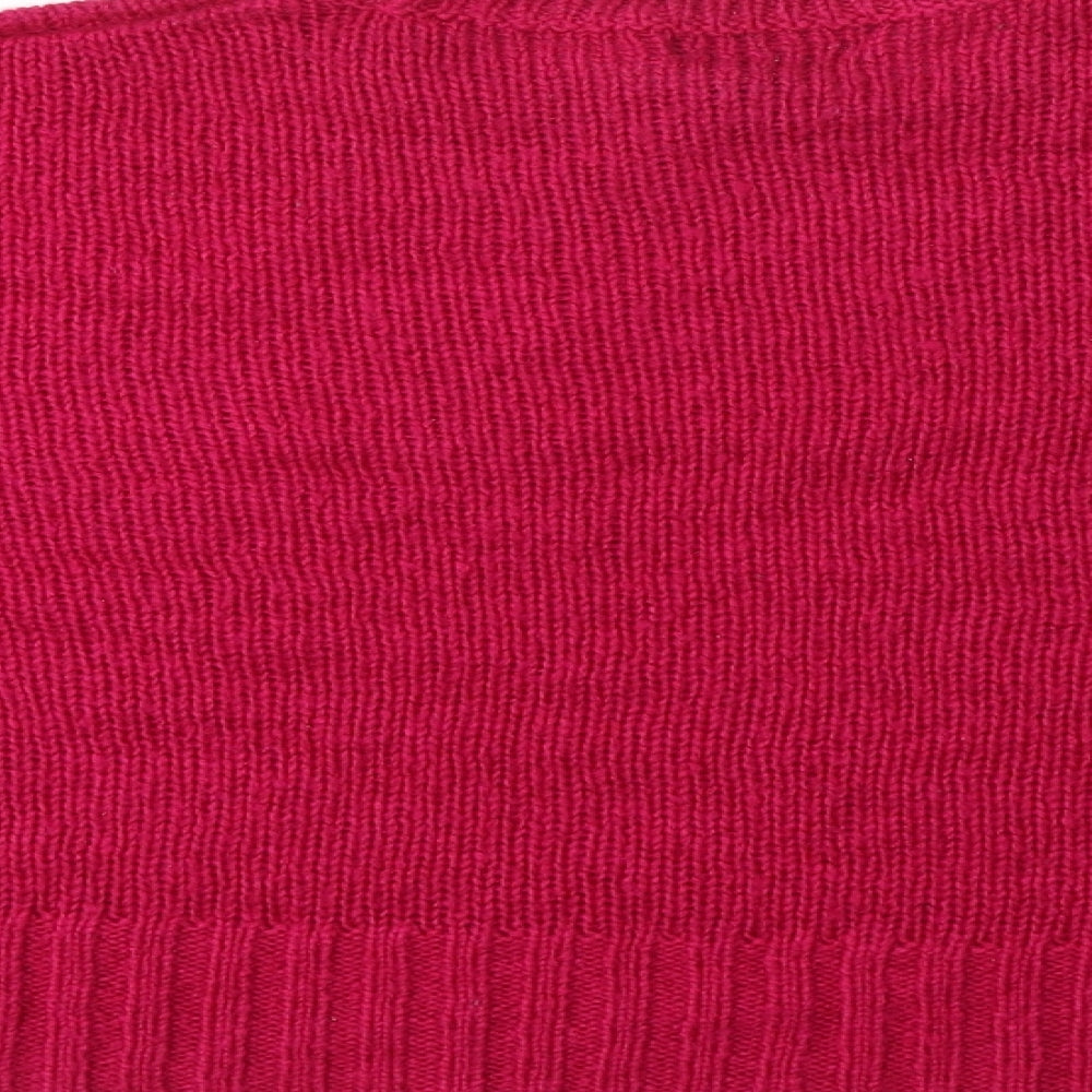 New Look Womens Pink Knit Pullover Jumper Size L