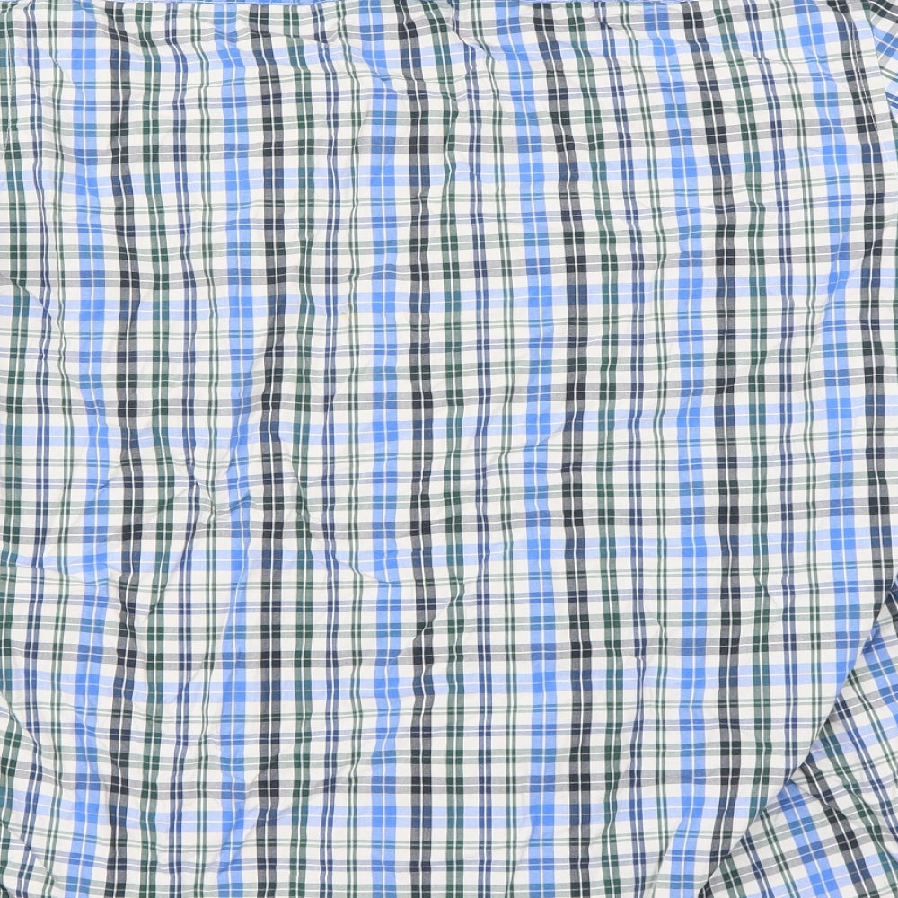 Stone bay Mens Blue Check Button-Up Size L