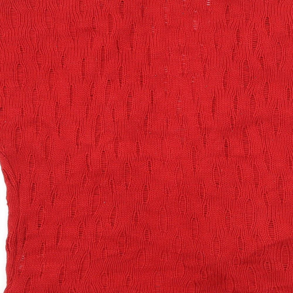 Editions Womens Red Cardigan Jumper Size S