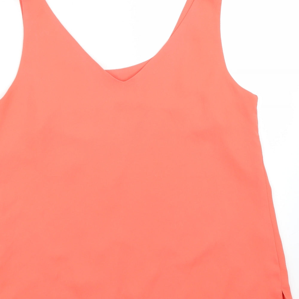 Wallis Womens Orange Basic Tank Size 10