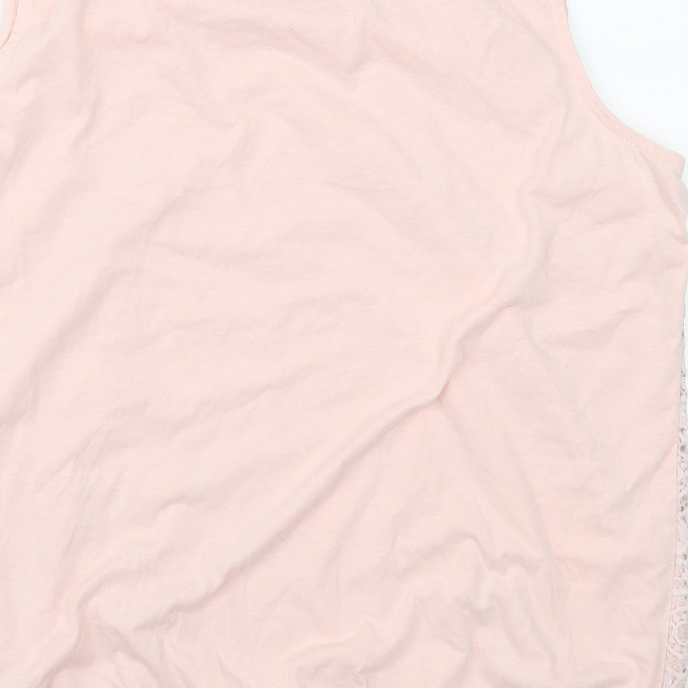 Bonmarché Womens Pink Lace Basic Tank Size 16