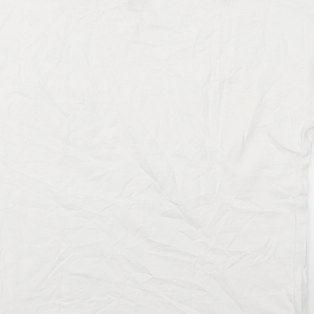 Primark Womens White Solid Top Pyjama Top Size 12