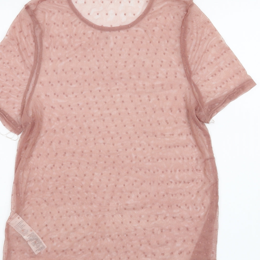 New Look Womens Pink Basic T-Shirt Size 12