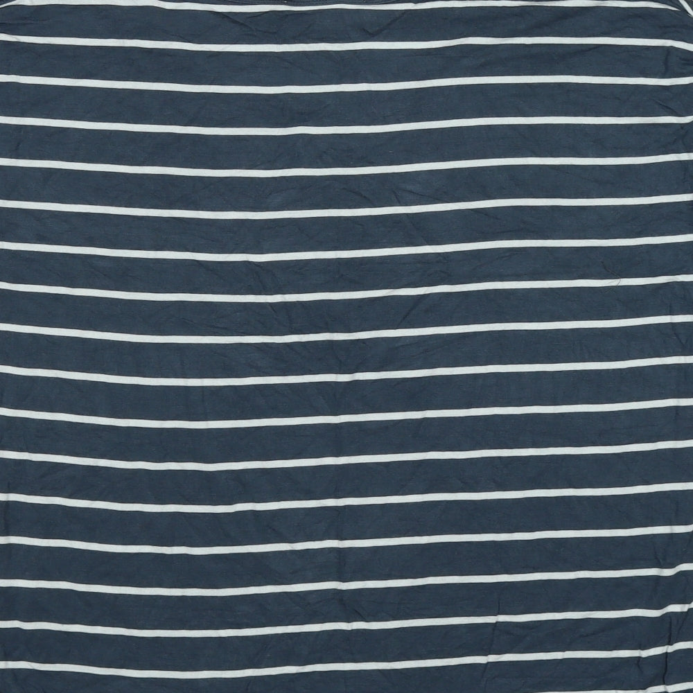 Kenar Womens Blue Striped Tunic T-Shirt Size 10