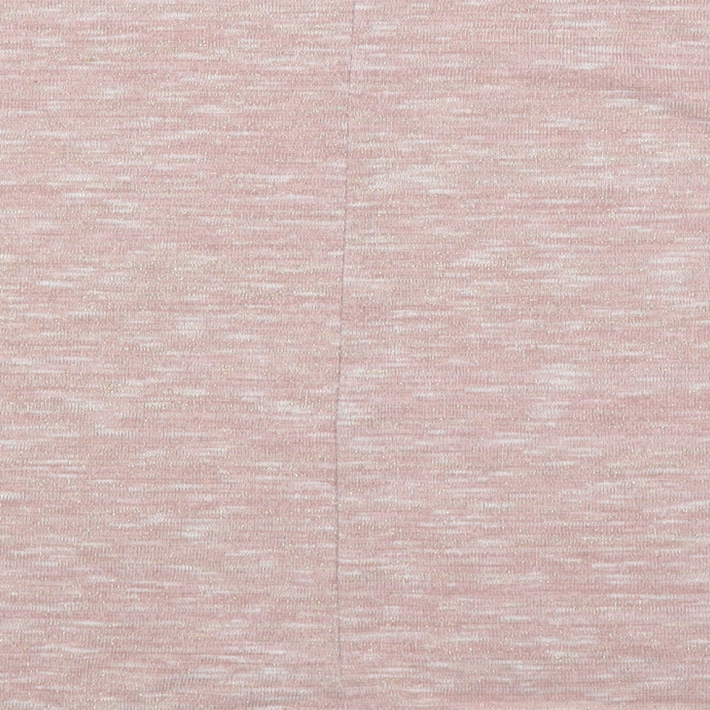 love to lounge Womens Pink Solid Knit Top Pyjama Top Size XS - ROSE GOLD