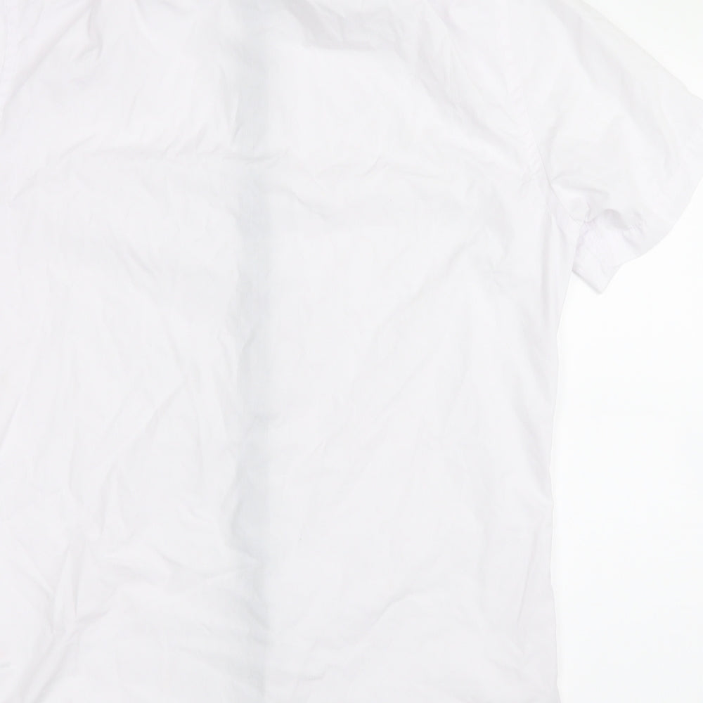 George Mens White Button-Up Size 15