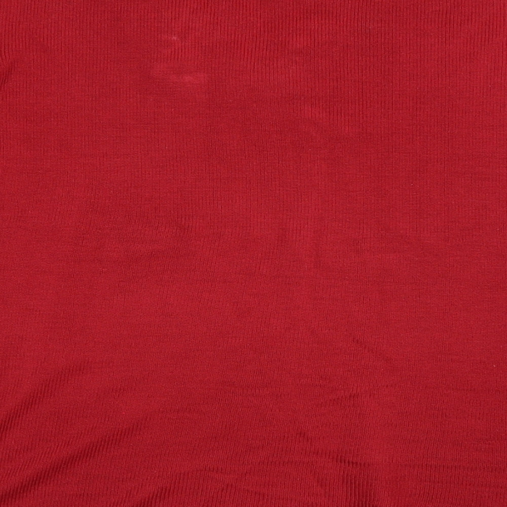 Bon Marché Womens Red Pullover Jumper Size M