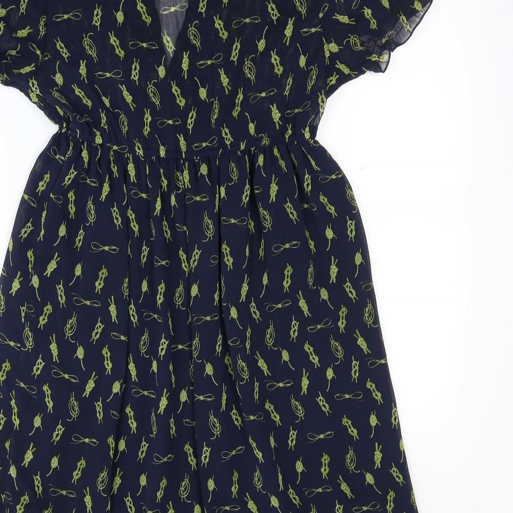 159 ma Womens Blue Polka Dot Mini Size M