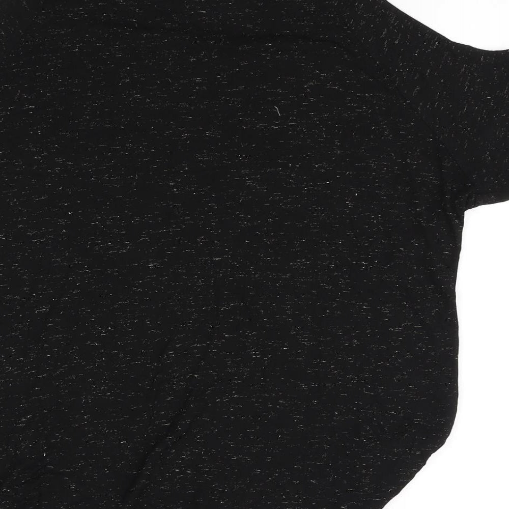New Look Womens Black Basic T-Shirt Size 12 - no shoulders