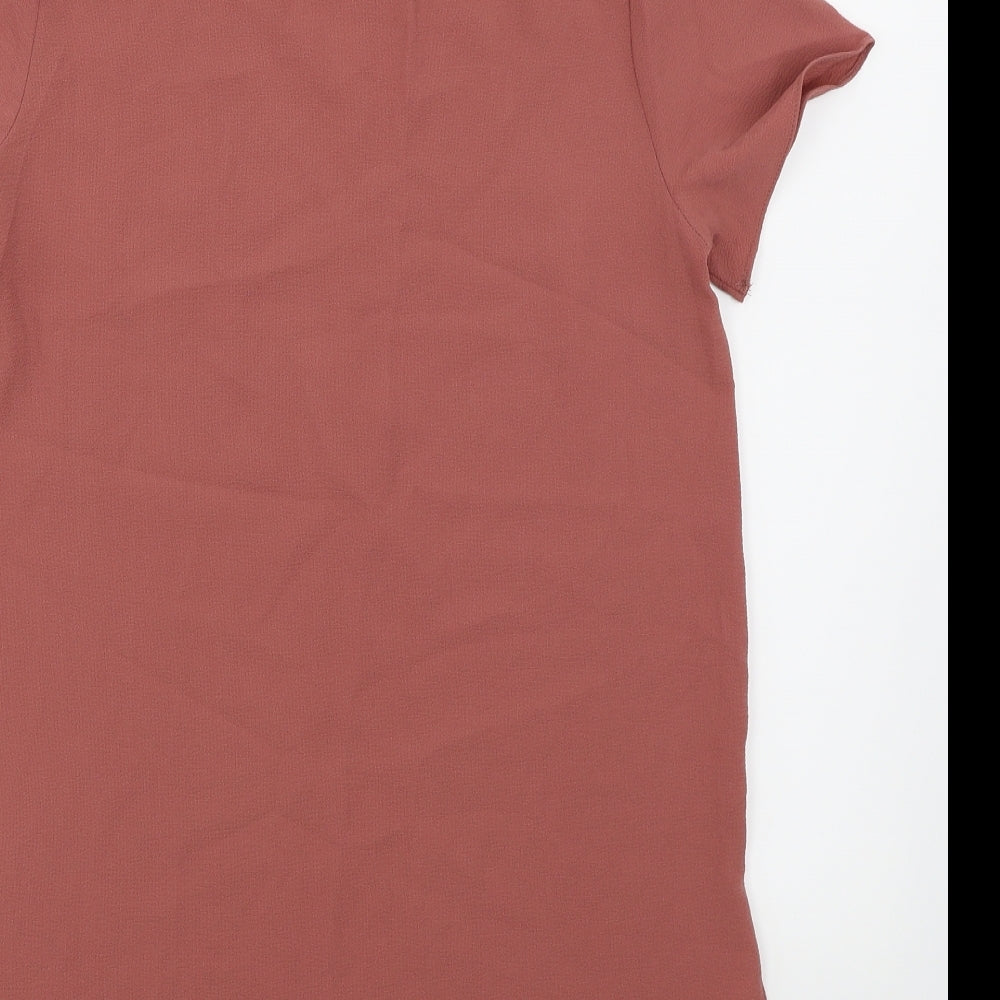 New Look Womens Pink Basic Blouse Size 8