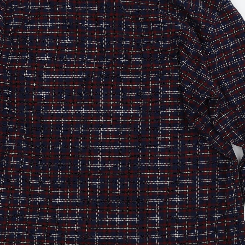 adapt Mens Blue Check Button-Up Size L