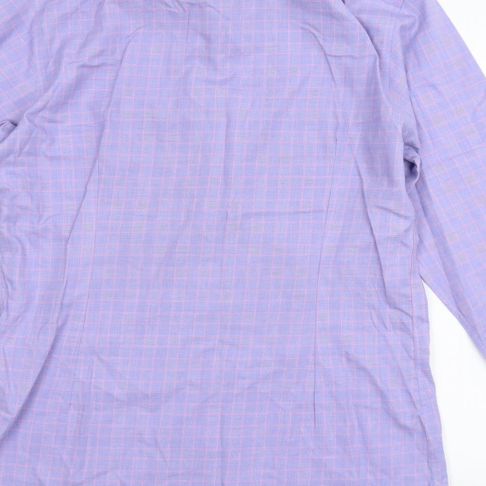 m&s Mens Purple Plaid T-Shirt Size 42