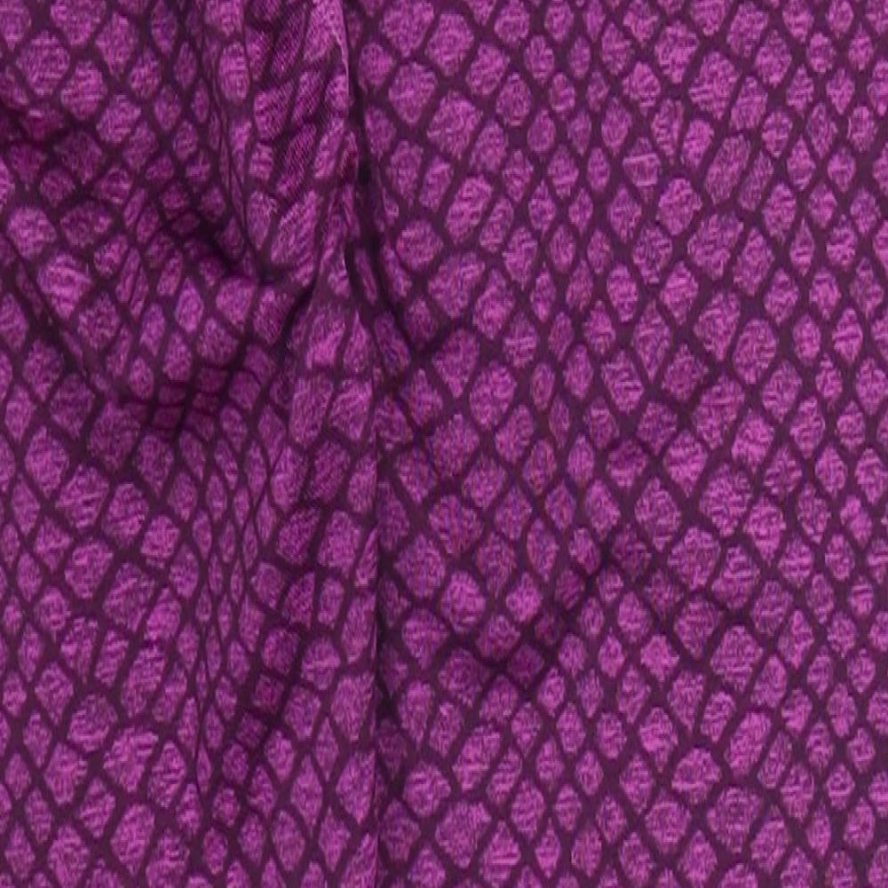 Dri More Womens Pink Geometric Ramie Cropped Leggings Size 26 in L22 in