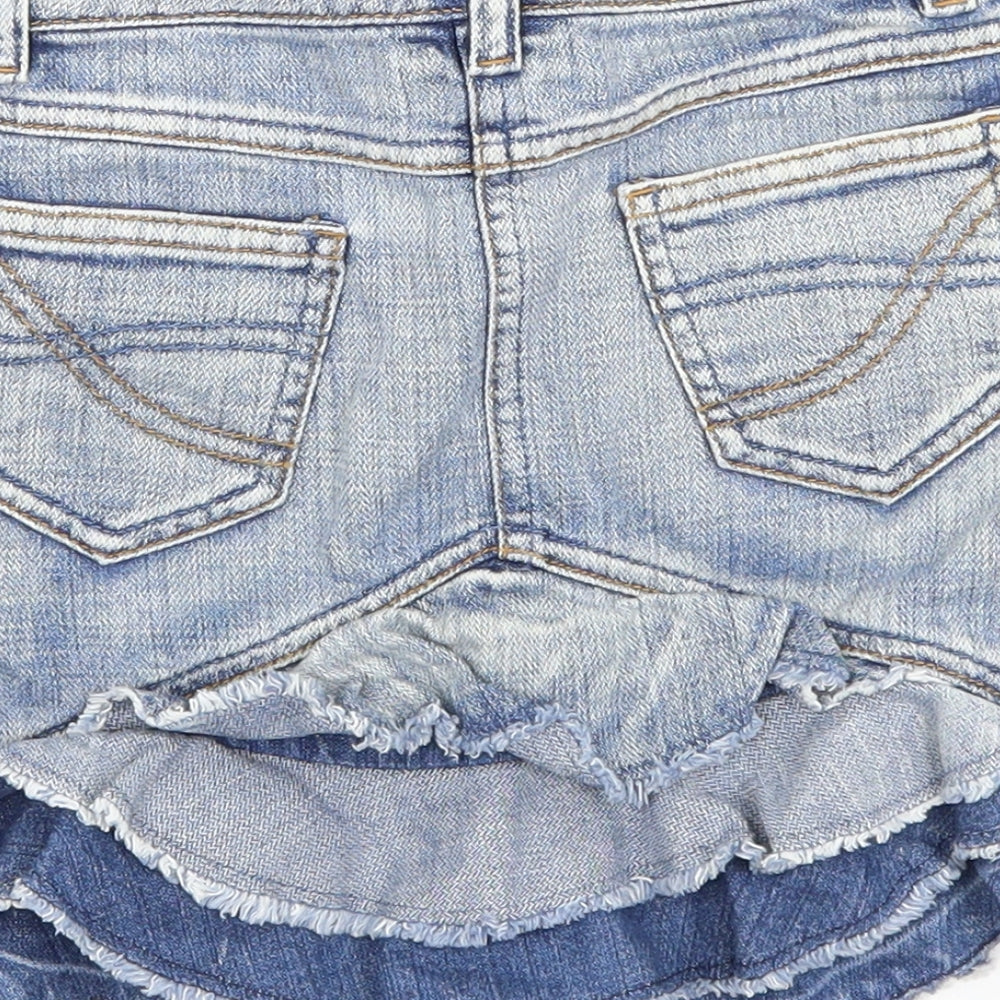 NEXT Girls Blue Denim Straight & Pencil Skirt Size 7 Years