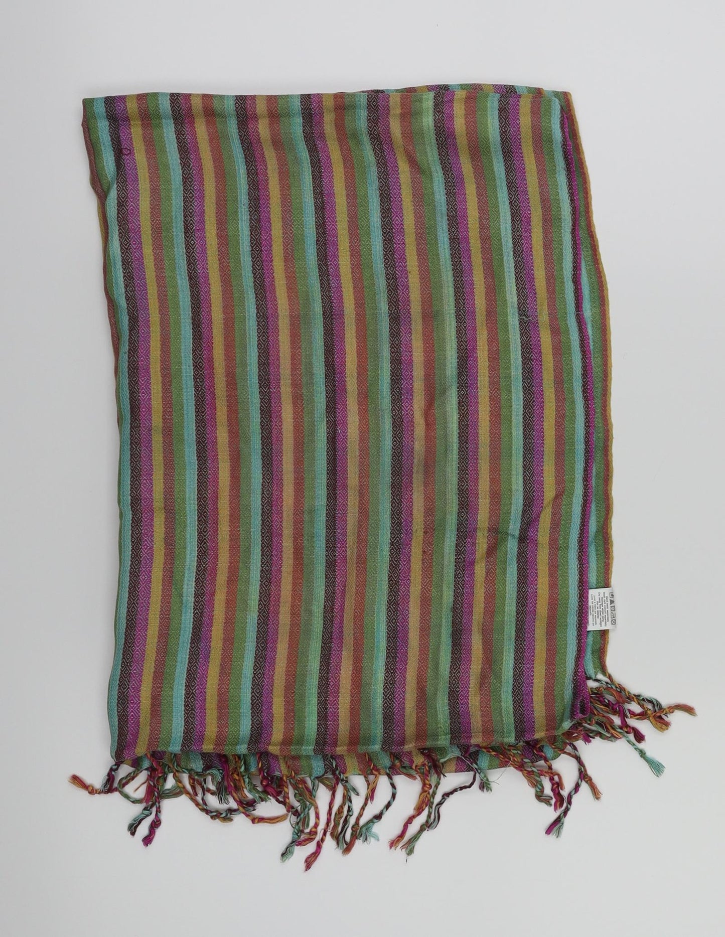 preworn Womens Multicoloured Striped Scarf