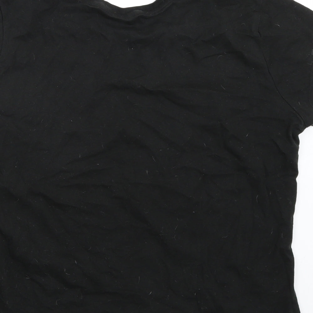 George Womens Black Basic T-Shirt Size 10