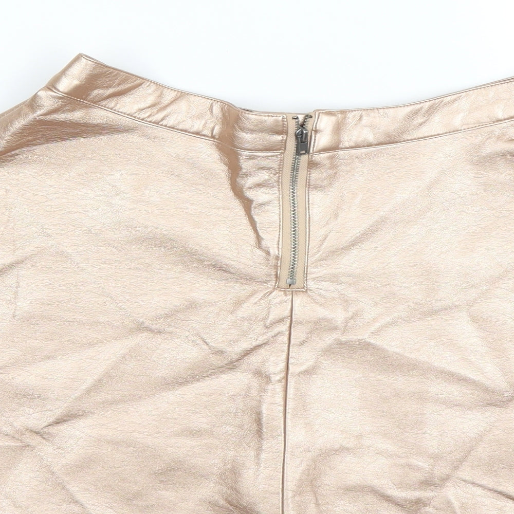 New Look Girls Gold A-Line Skirt Size 13 Years - METALLIC