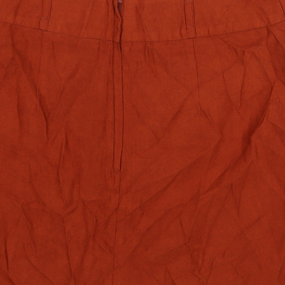 BE BEAU Womens Brown Velour Straight & Pencil Skirt Size 8 - FAUX SUEDE