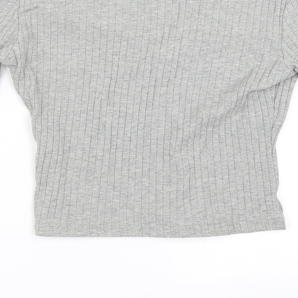 SheIn Womens Grey Basic T-Shirt Size S