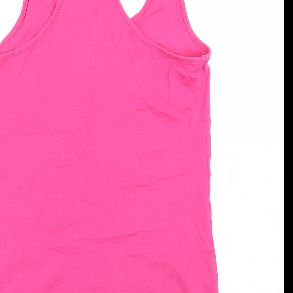 Cancer Research UK Womens Pink Basic Tank Size 10 - Race For Life