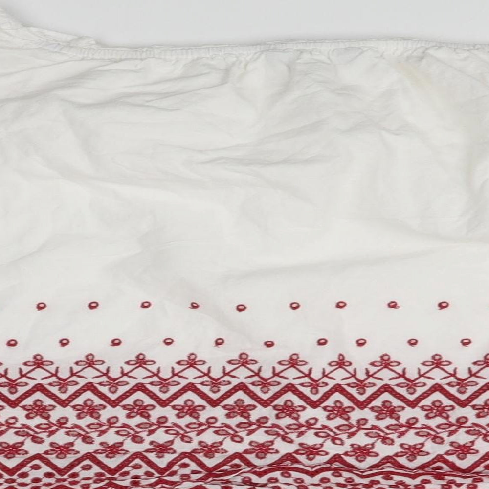 New Look Womens White Basic Blouse Size 12