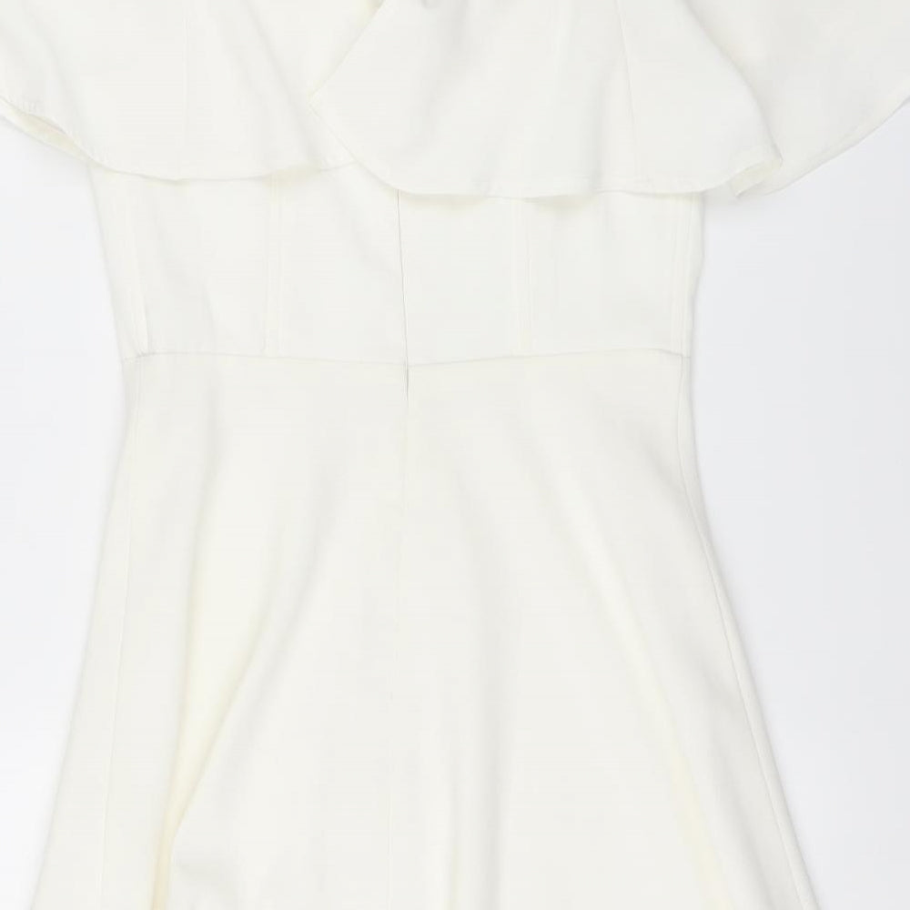 Preworn Womens White Fit & Flare