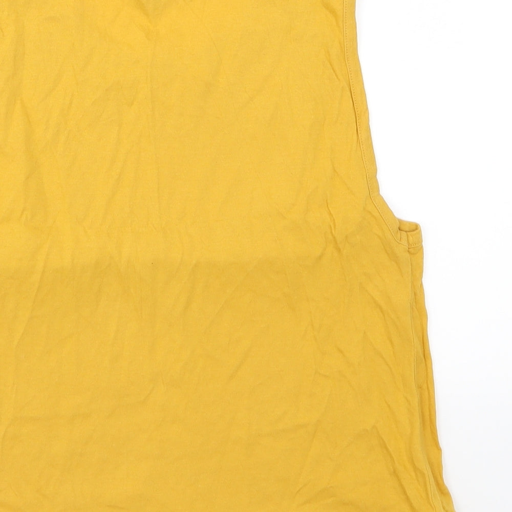 New Look Womens Yellow Jersey Basic Tank Size 12