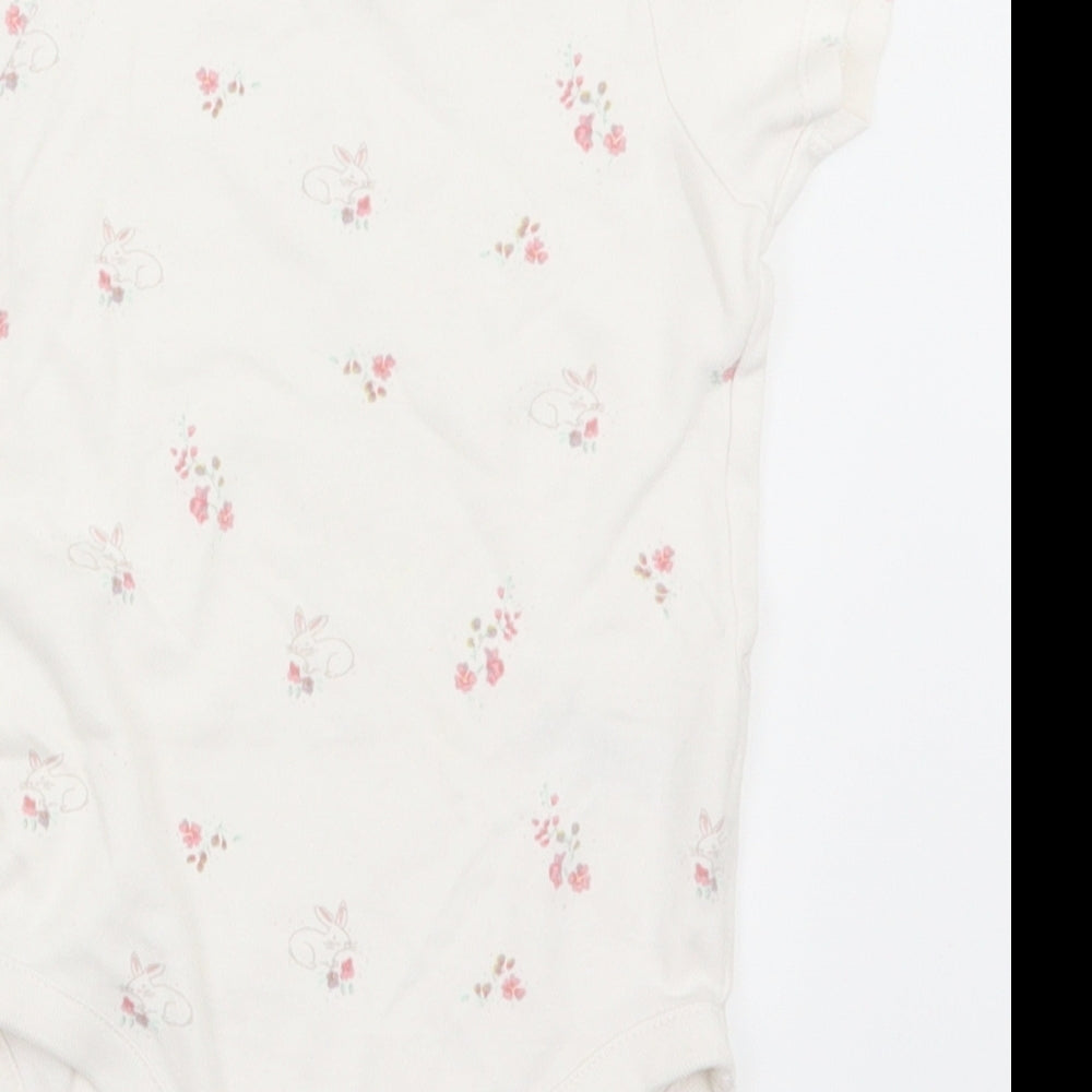 NEXT Girls White Animal Print Babygrow One-Piece Size 12-18 Months